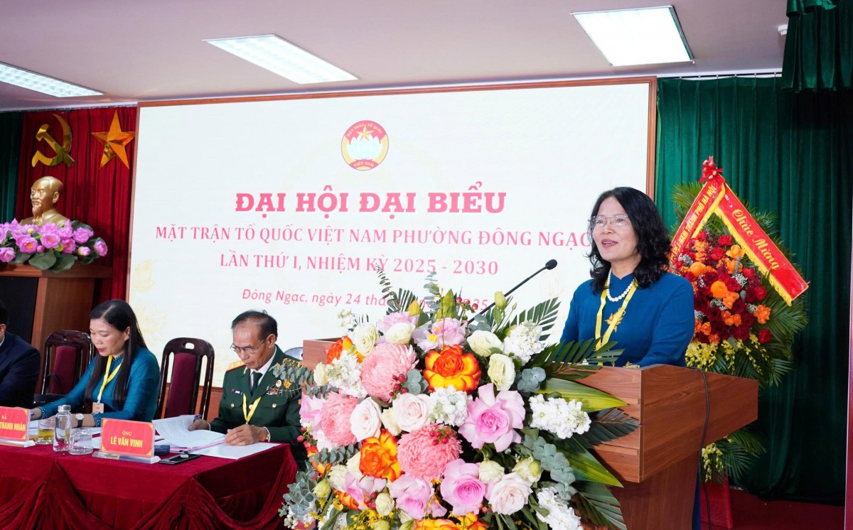 Bà Nguyễn Thanh Nhàn giữ chức vụ Chủ tịch Ủy ban MTTQ Việt Nam phường Đông Ngạc Bà Nguyễn Thanh Nhàn giữ chức vụ Chủ tịch Ủy ban MTTQ Việt Nam phường Đông Ngạc