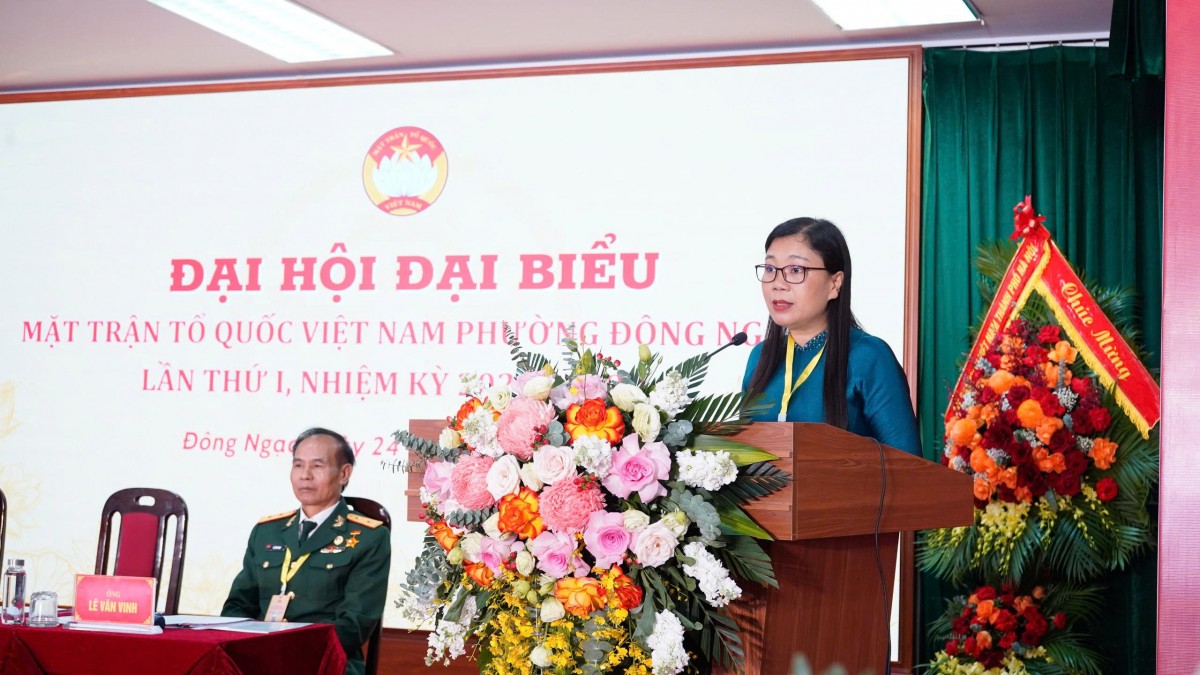 Bà Nguyễn Thanh Nhàn giữ chức vụ Chủ tịch Ủy ban MTTQ Việt Nam phường Đông Ngạc Bà Nguyễn Thanh Nhàn giữ chức vụ Chủ tịch Ủy ban MTTQ Việt Nam phường Đông Ngạc