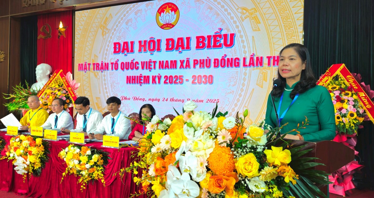 Ông Nguyễn Đức Thể giữ chức Chủ tịch Ủy ban Mặt trận Tổ quốc Việt Nam xã Phù Đổng