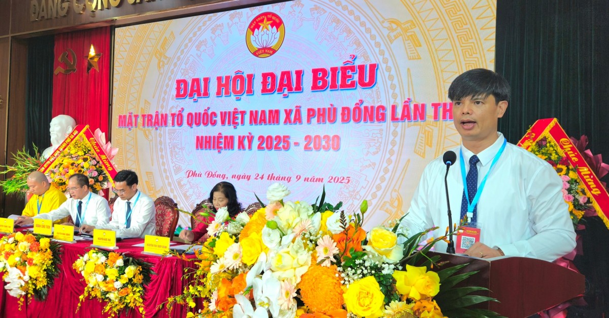 Ông Nguyễn Đức Thể giữ chức Chủ tịch Ủy ban Mặt trận Tổ quốc Việt Nam xã Phù Đổng