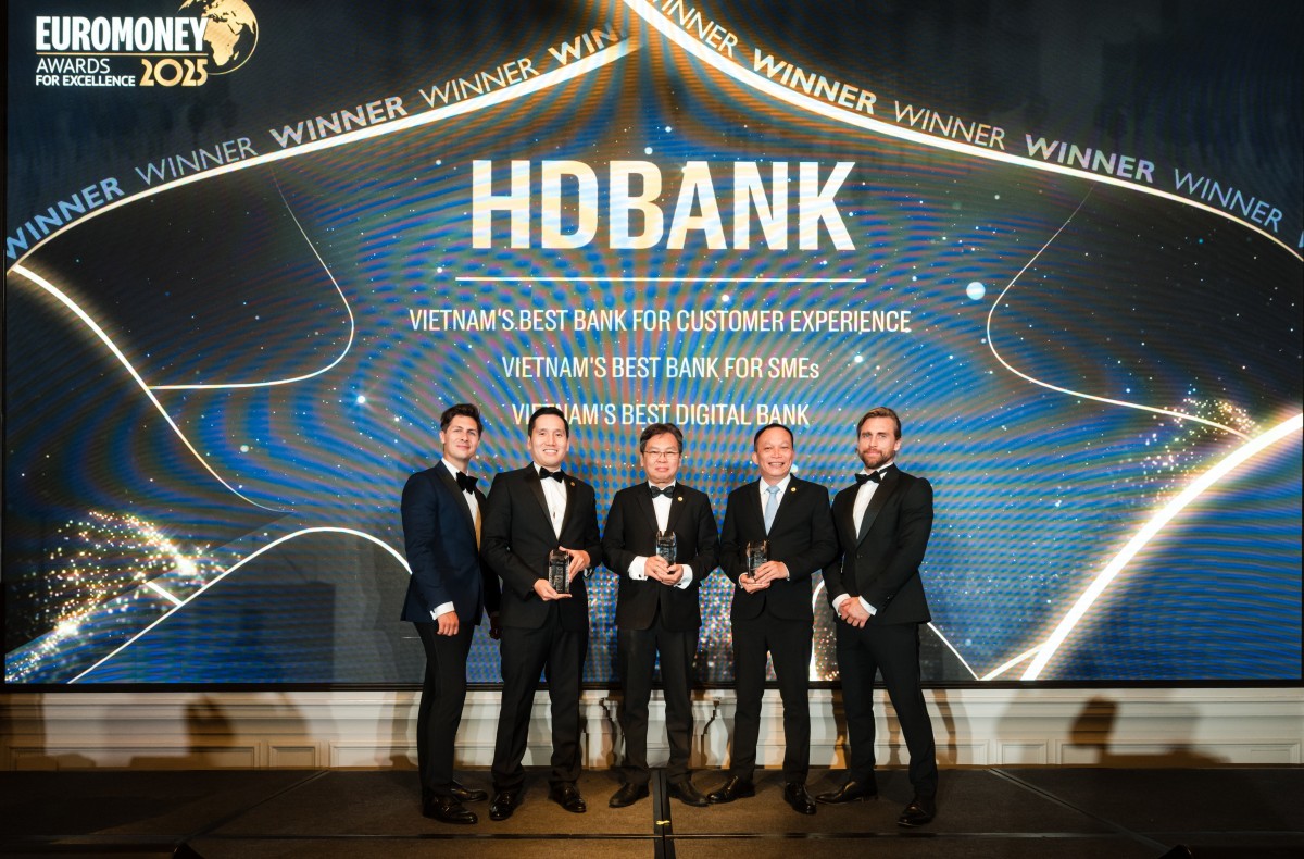 HDBank lập “hat-trick” giải thưởng Euromoney 2025, khẳng định vị thế quốc tế của ngân hàng Việt