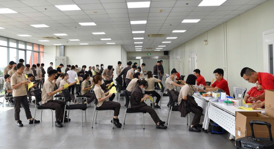 Đoàn viên Công đoàn Hanwha Aero Engines tích cực tham gia hiến máu tình nguyện