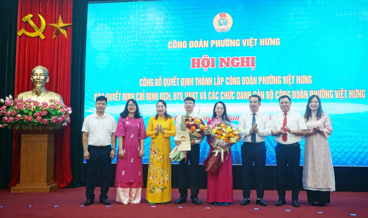 Thành lập Công đoàn phường Việt Hưng với 124 Công đoàn cơ sở