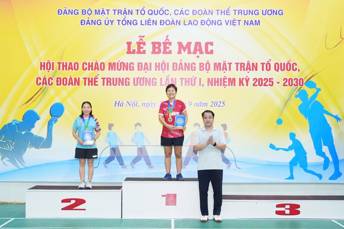 Bế mạc Hội thao chào mừng Đại hội Đảng bộ MTTQ, các đoàn thể Trung ương
