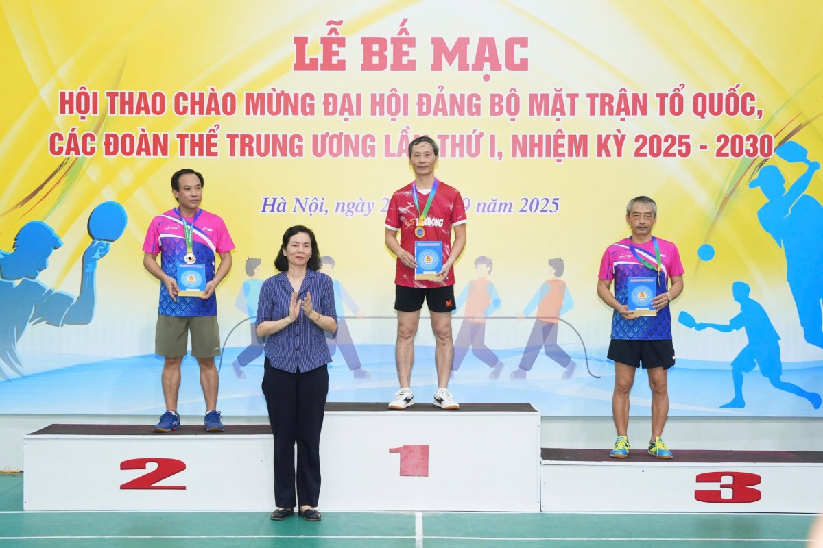 Bế mạc Hội thao chào mừng Đại hội Đảng bộ MTTQ, các đoàn thể Trung ương