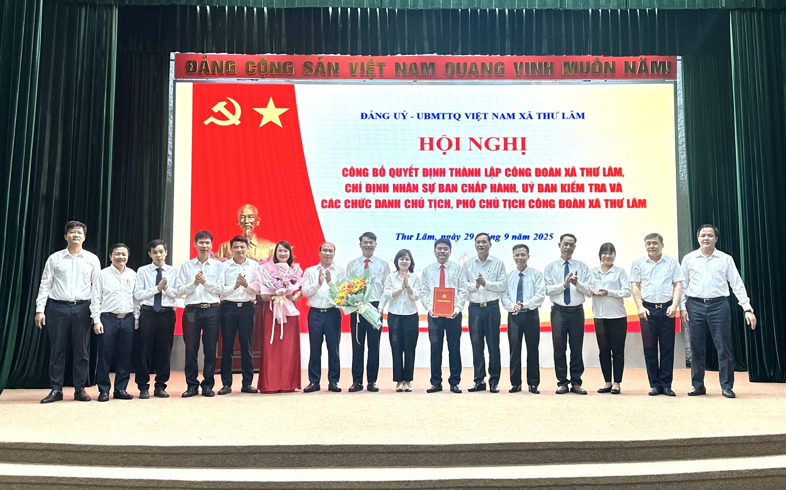 Công đoàn xã Thư Lâm chính thức được thành lập và đi vào hoạt động