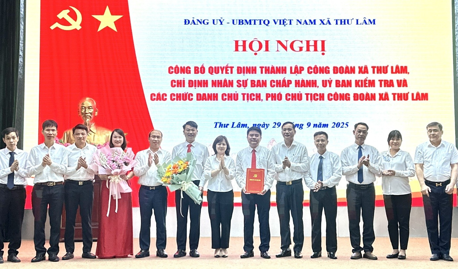 Công đoàn xã Thư Lâm chính thức được thành lập và đi vào hoạt động
