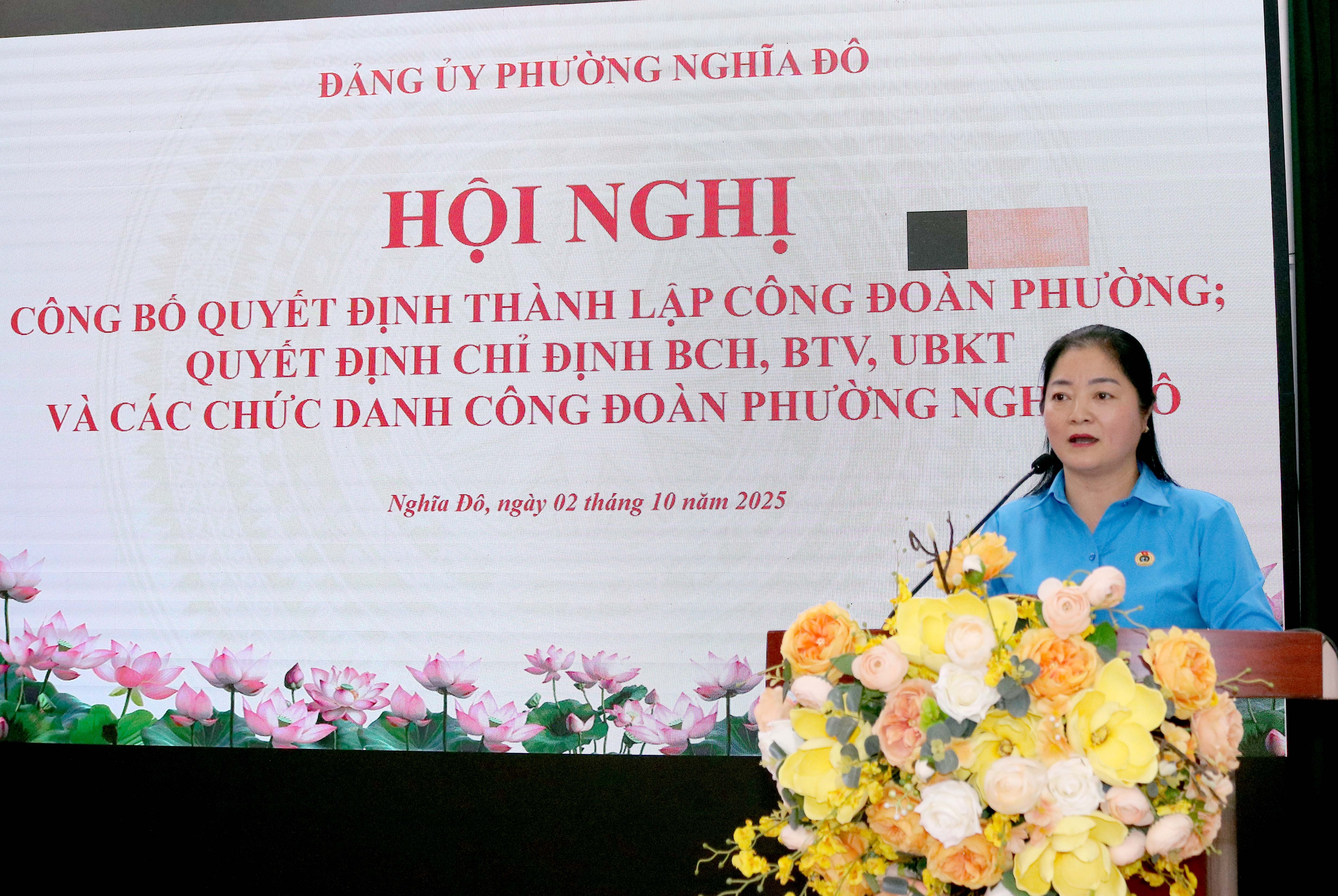 Thành lập Công đoàn phường Nghĩa Đô: Dấu mốc quan trọng trong xây dựng hệ thống chính trị cơ sở Thành lập Công đoàn phường Nghĩa Đô: Dấu mốc quan trọng trong xây dựng hệ thống chính trị cơ sở