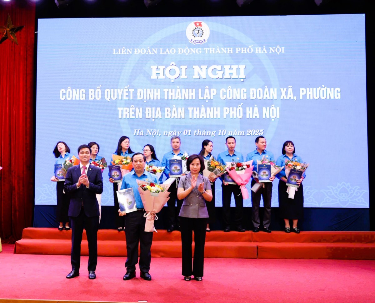 Công đoàn phường Kim Liên đi vào hoạt động với gần 100 Công đoàn cơ sở