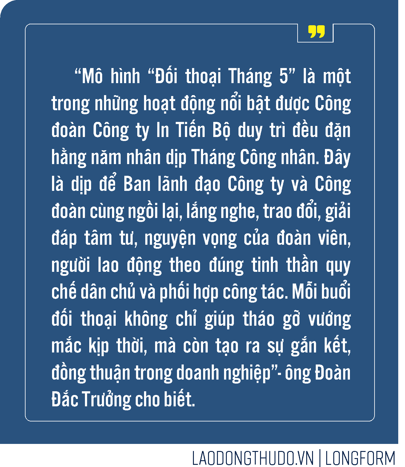 Người thắp lửa Mái nhà chung Công đoàn In Tiến Bộ