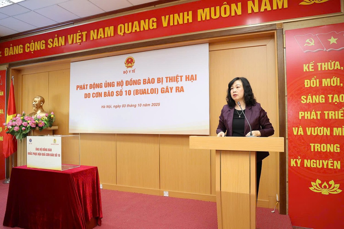 Bộ Y tế phát động ủng hộ đồng bào vùng lũ sau bão số 10