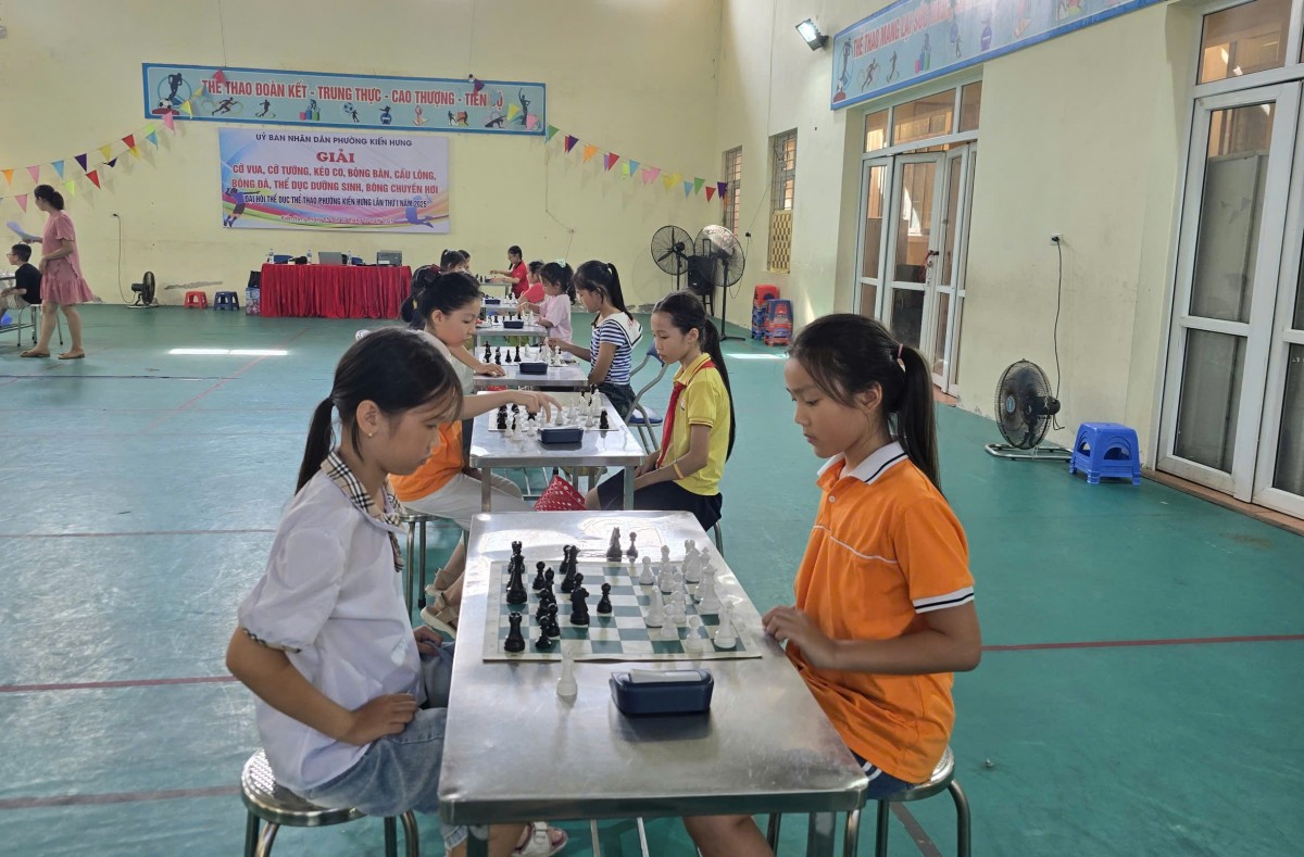 Sôi nổi các môn thi đấu tại Đại hội Thể dục thể thao phường Kiến Hưng năm 2025