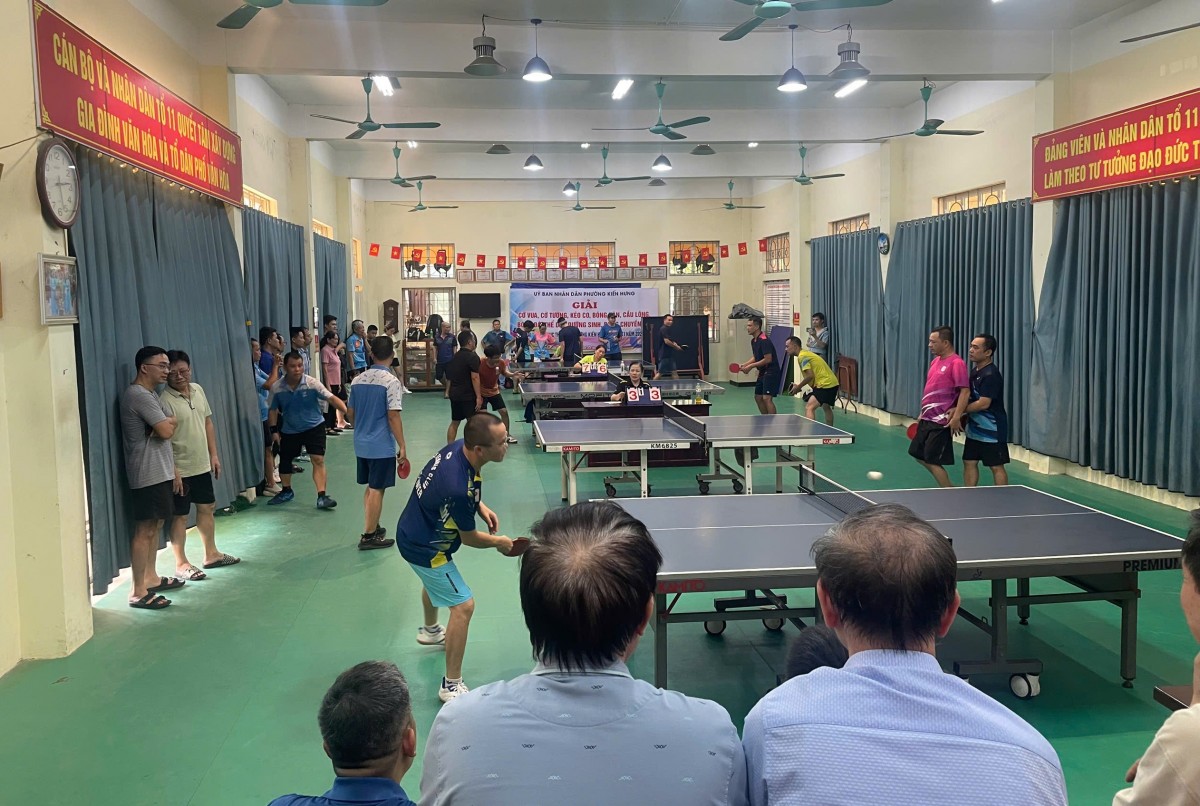 Sôi nổi các môn thi đấu tại Đại hội Thể dục thể thao phường Kiến Hưng năm 2025