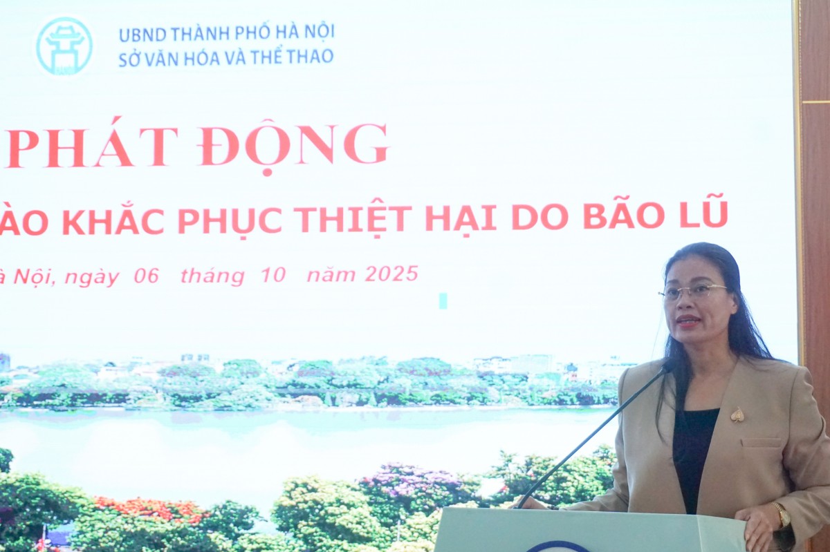 Sở Văn hóa và Thể thao thành phố Hà Nội phát động ủng hộ đồng bào khắc phục thiệt hại do bão lũ