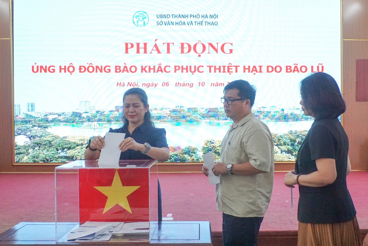 Sở Văn hóa và Thể thao thành phố Hà Nội phát động ủng hộ đồng bào khắc phục thiệt hại do bão lũ