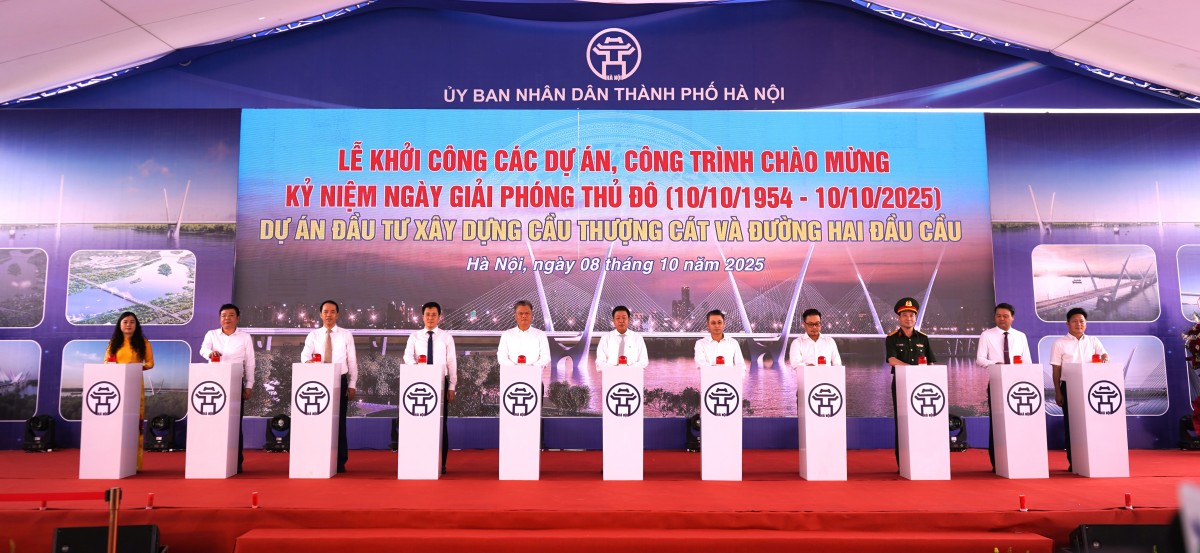 Hà Nội khởi công xây dựng cầu Thượng Cát và đường hai đầu cầu