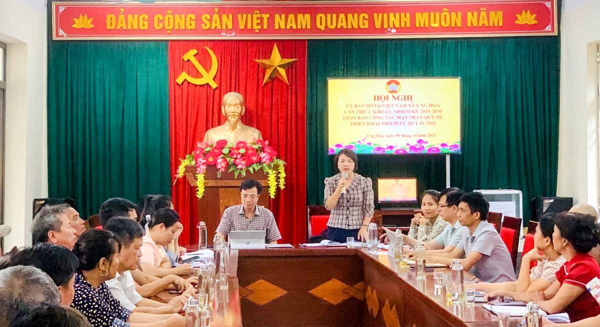 Ủy ban MTTQ xã Ứng Hòa triển khai nhiệm vụ trọng tâm quý IV/2025