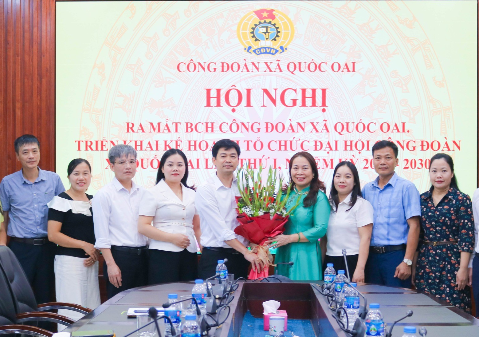 Công đoàn xã Quốc Oai đi vào hoạt động với 64 Công đoàn cơ sở, trên 2.000 đoàn viên