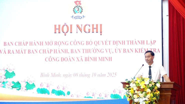 Thành lập Công đoàn xã Bình Minh