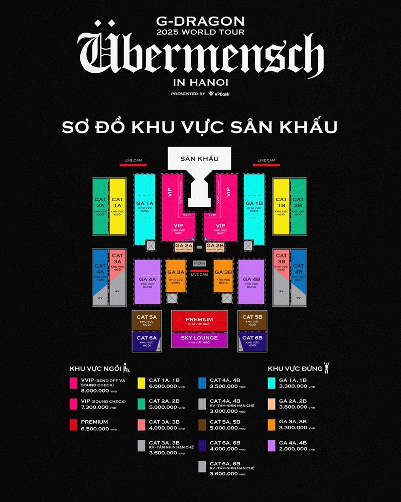 Cơn địa chấn G-DRAGON 2025 World tour (Übermensch) mở bán vé day 2 tại 8Wonder Ocean City