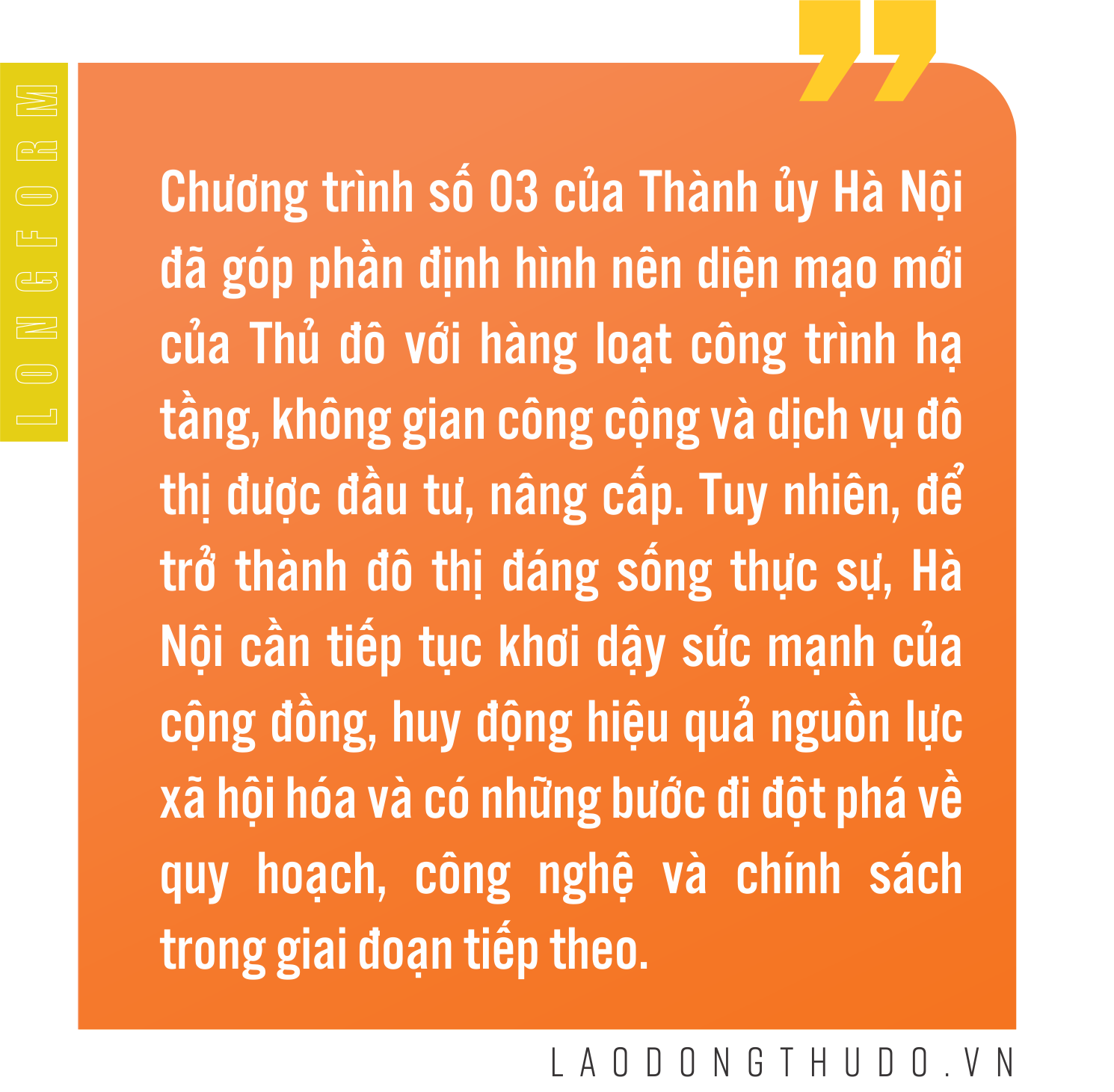 Chương trình 03: Dấu ấn đổi thay diện mạo đô thị Hà Nội