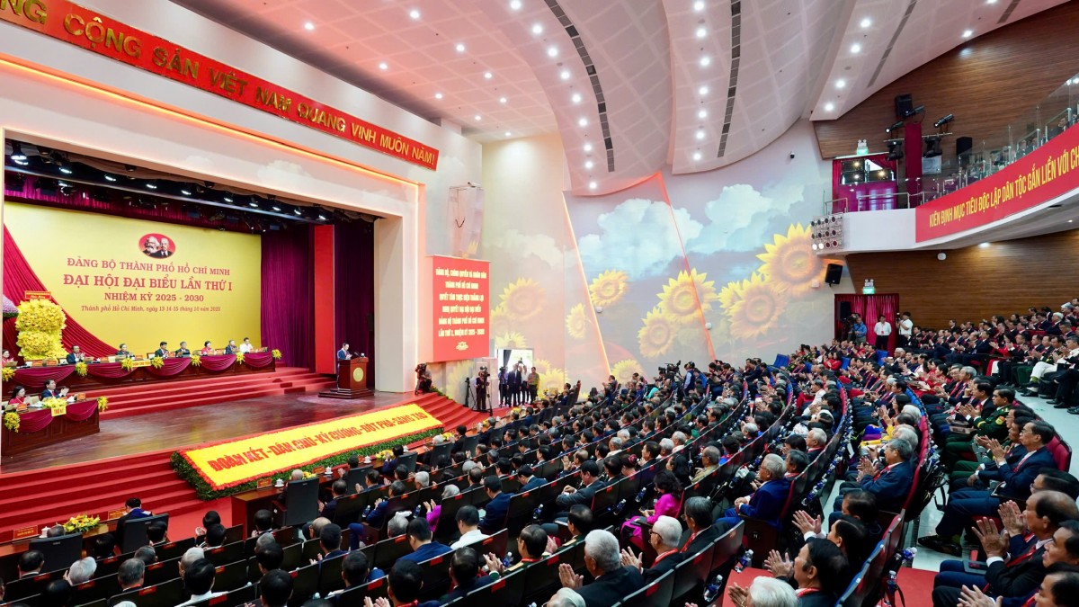 Khai mạc trọng thể Đại hội đại biểu Đảng bộ Thành phố Hồ Chí Minh lần thứ I, nhiệm kỳ 2025-2030
