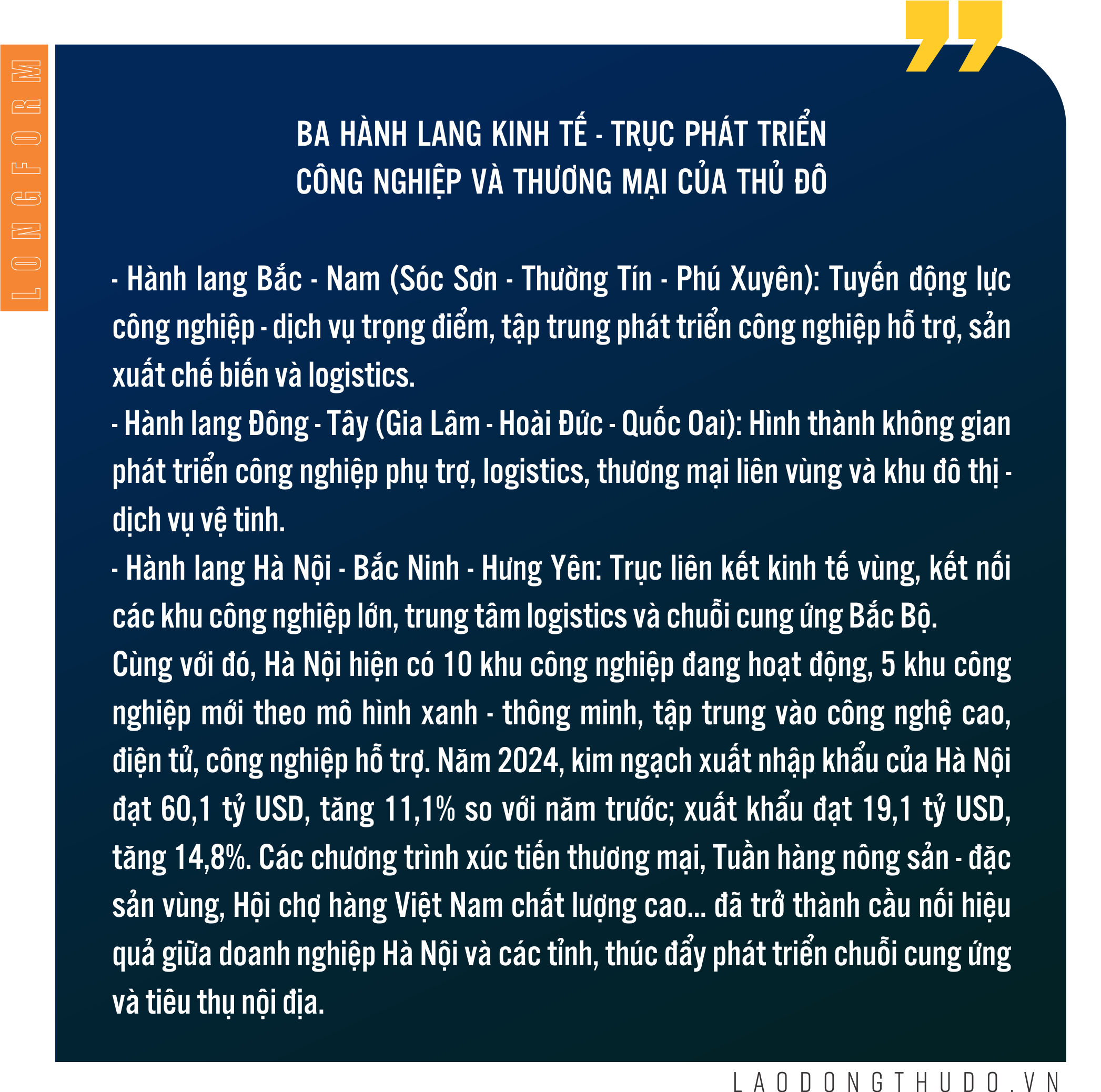 Hà Nội - Trung tâm kết nối kinh tế, thúc đẩy giao thương vùng