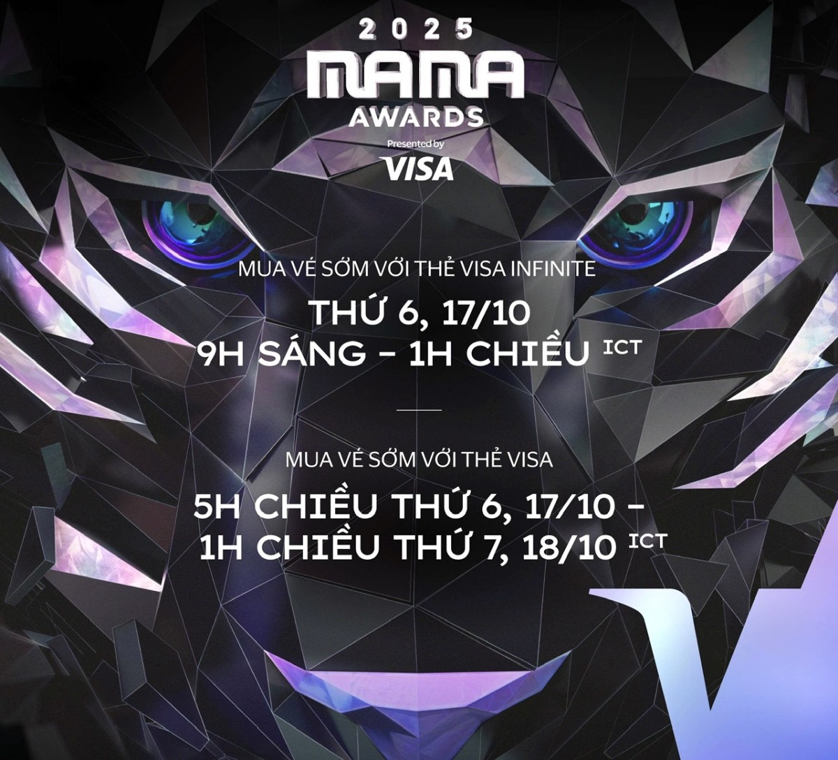 Chủ thẻ Visa toàn cầu được ưu tiên mua vé sớm tham dự Lễ trao giải 2025 MAMA AWARDS