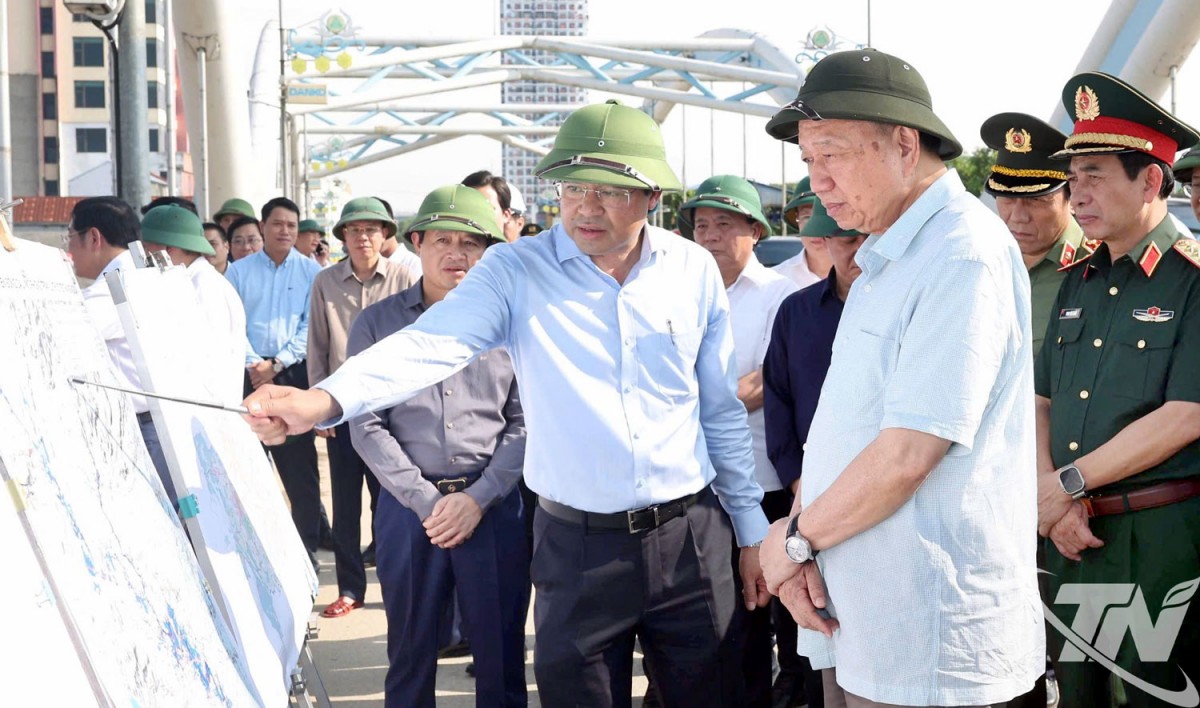 Tổng Bí thư Tô Lâm kiểm tra công tác khắc phục hậu quả bão, lụt tại tỉnh Thái Nguyên