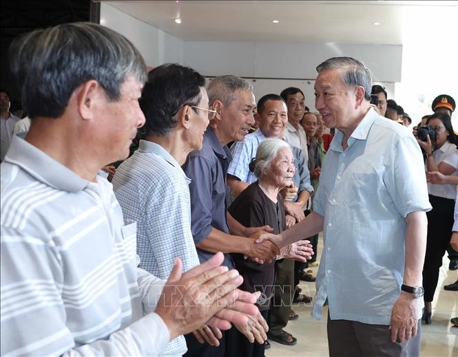 Tổng Bí thư Tô Lâm kiểm tra công tác khắc phục hậu quả bão, lụt tại tỉnh Thái Nguyên