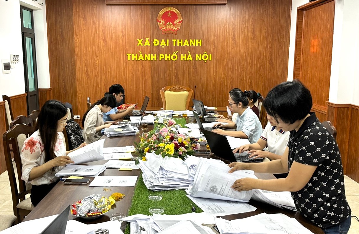 Xã Đại Thanh vào cuộc quyết liệt Chiến dịch 90 ngày làm sạch dữ liệu đất đai