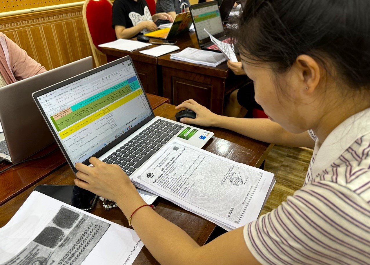 Xã Đại Thanh vào cuộc quyết liệt Chiến dịch 90 ngày làm sạch dữ liệu đất đai