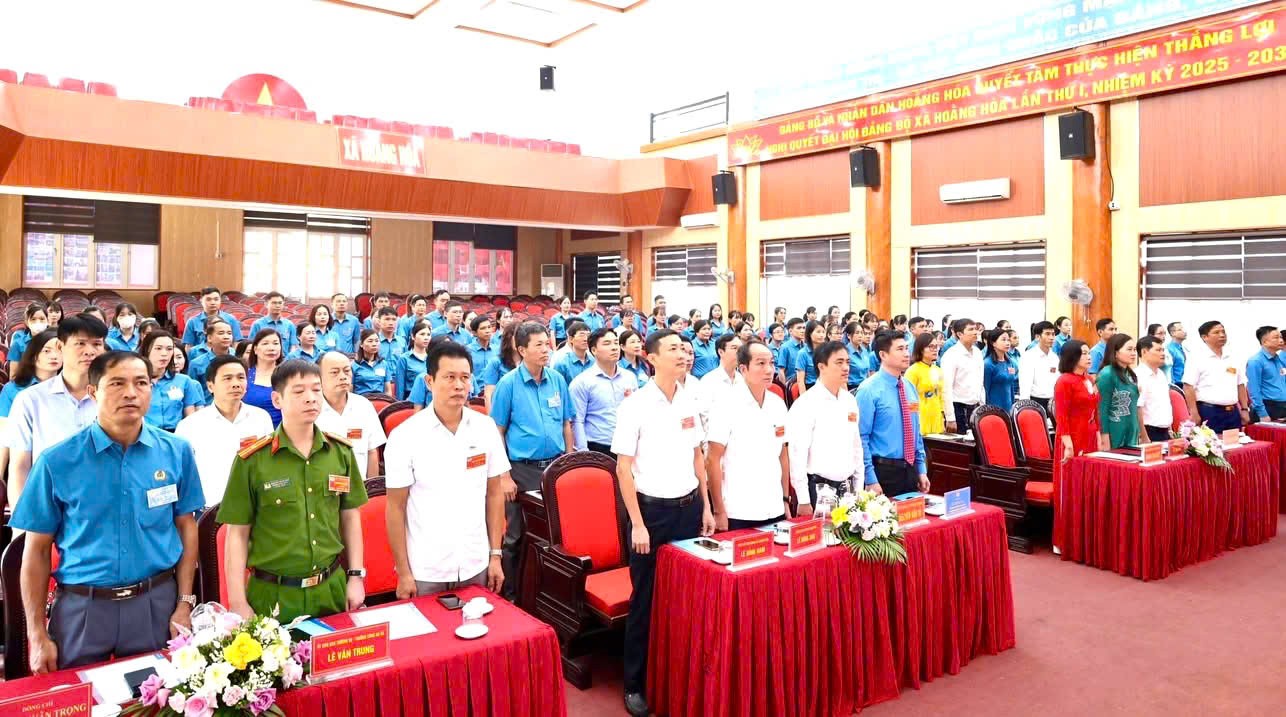Đại hội Công đoàn xã Hoằng Hóa lần thứ I: Dấu mốc mới trong chặng đường xây dựng tổ chức vững mạnh