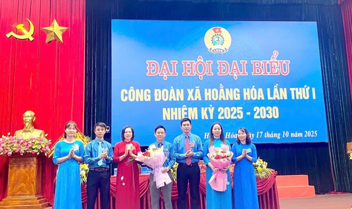 Đại hội Công đoàn xã Hoằng Hóa lần thứ I: Dấu mốc mới trong chặng đường xây dựng tổ chức vững mạnh