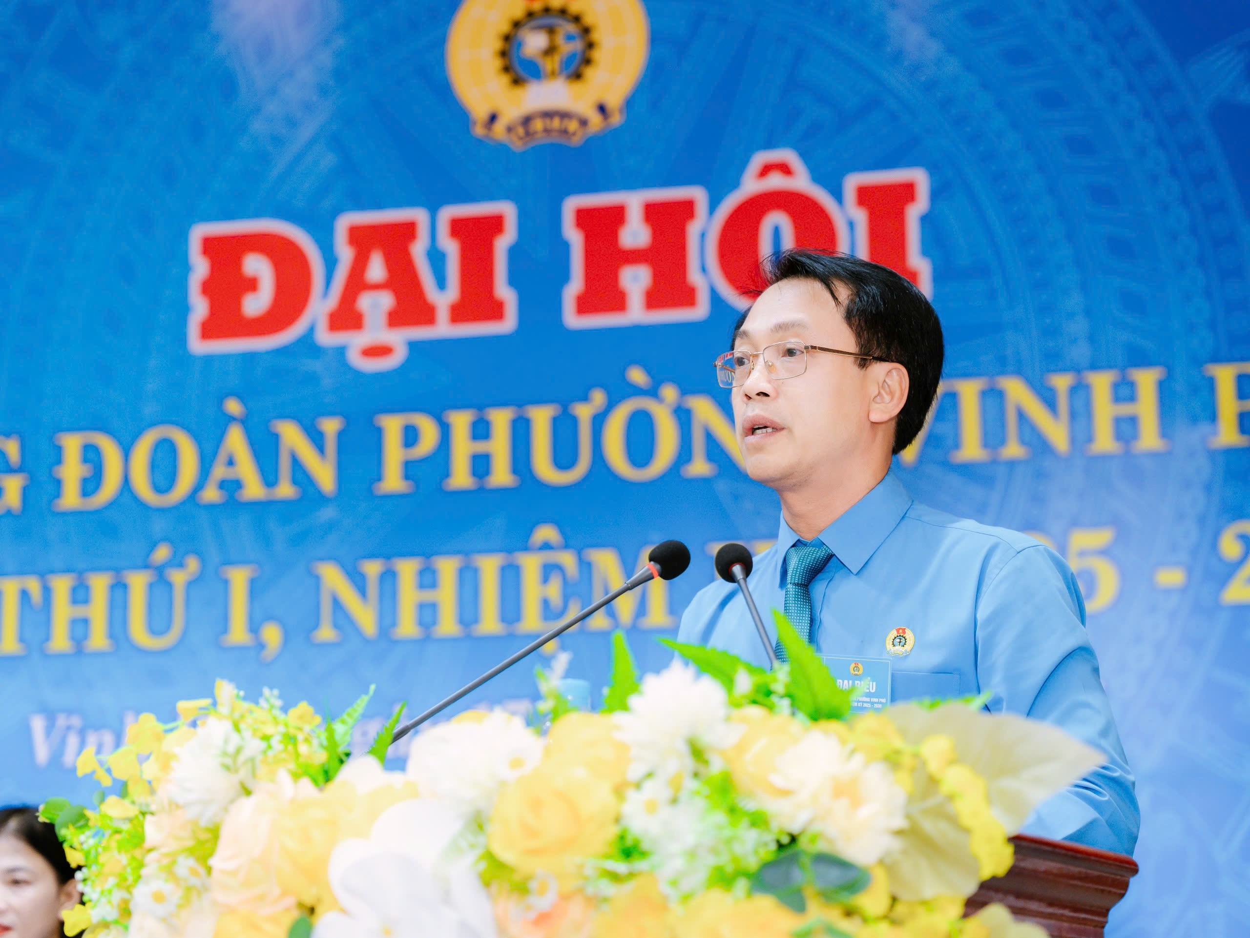 Trang trọng Đại hội Công đoàn phường Vinh Phú lần thứ I, nhiệm kỳ 2025 - 2030