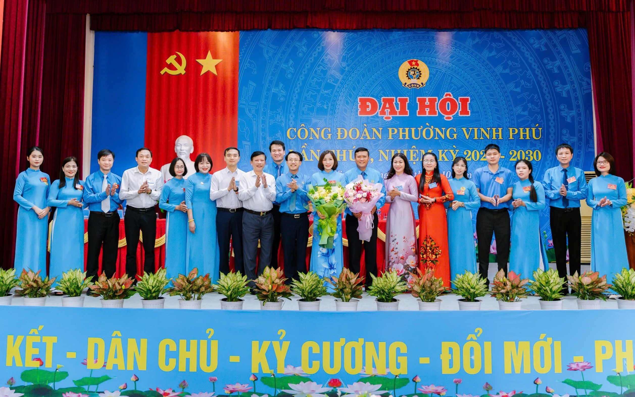 Trang trọng Đại hội Công đoàn phường Vinh Phú lần thứ I, nhiệm kỳ 2025 - 2030