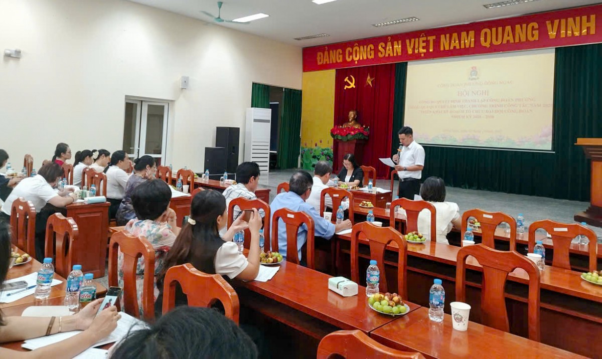 Công đoàn phường Đông Ngạc khẩn trương chuẩn bị Đại hội lần thứ I Phường Đông Ngạc: Tập trung cao độ cho Đại hội Công đoàn lần thứ I