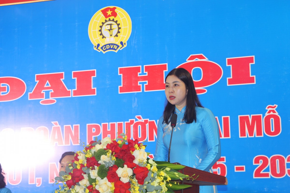 Đại hội Công đoàn phường Đại Mỗ: Đoàn kết - Dân chủ - Kỷ cương - Đổi mới - Phát triển