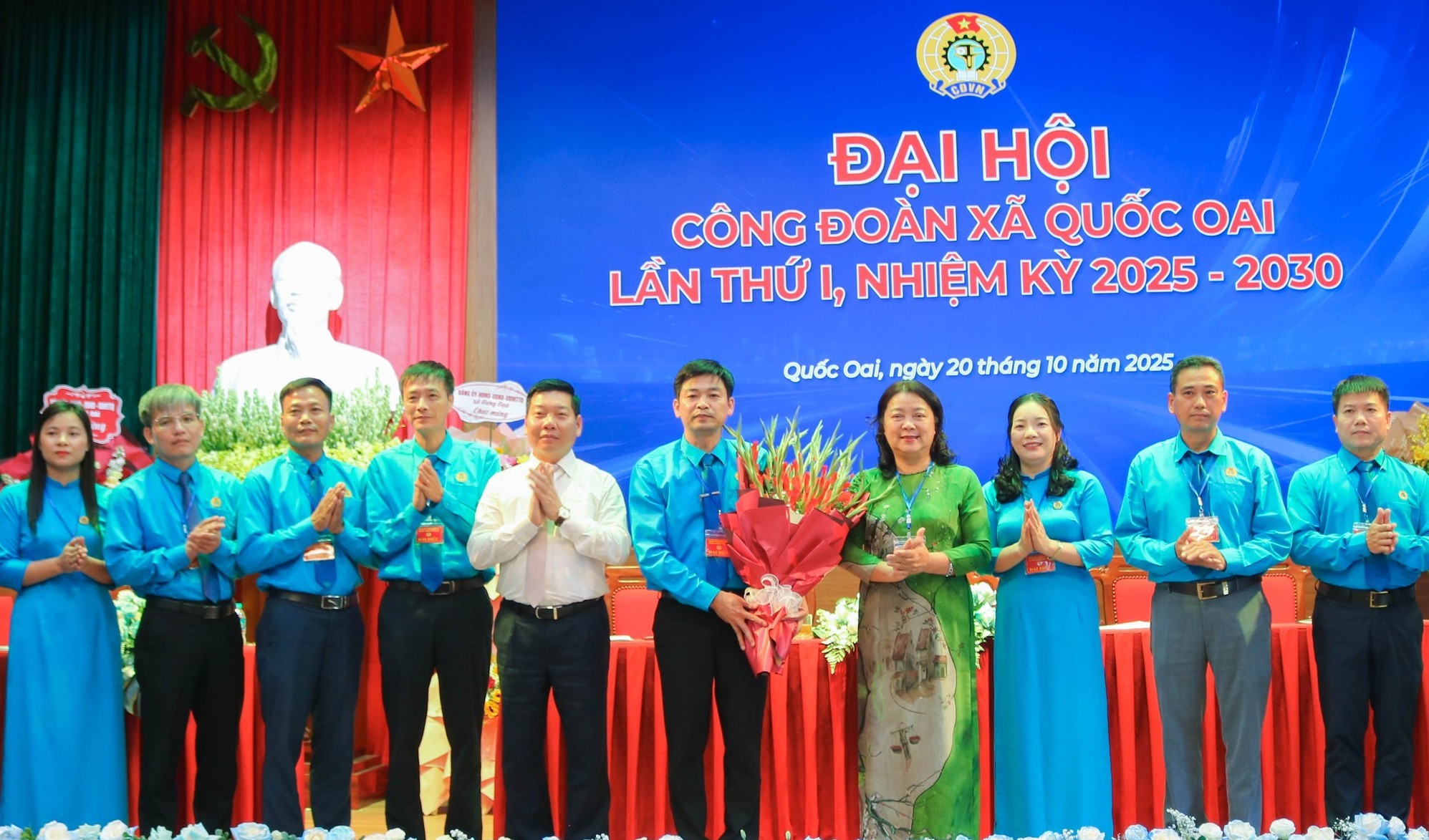 Đồng chí Nguyễn Xuân Tuyến giữ chức Chủ tịch Công đoàn xã Quốc Oai