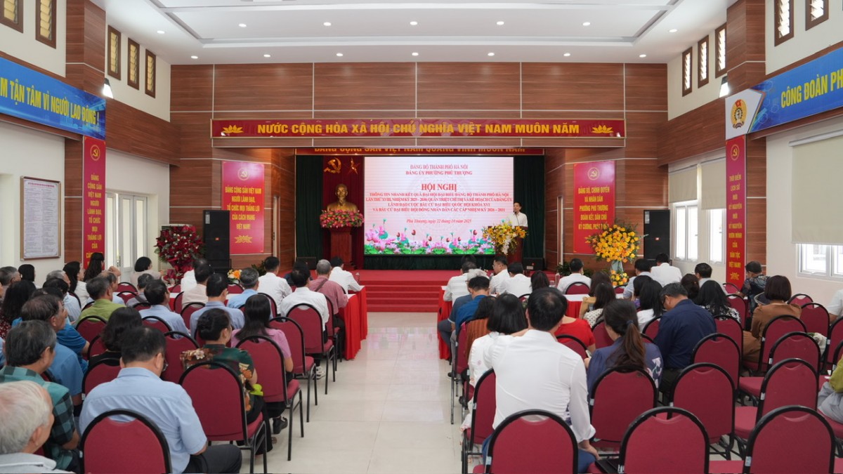 Phú Thượng quán triệt kết quả Đại hội Đảng bộ Thành phố và triển khai nhiệm vụ bầu cử 2026-2031