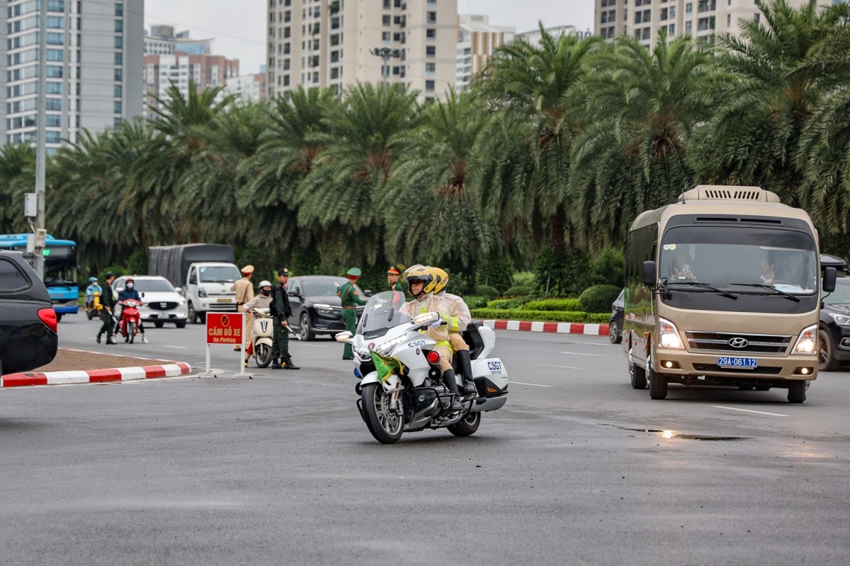 Tổng duyệt phương án bảo đảm an toàn giao thông cho Lễ ký Công ước chống tội phạm mạng của Liên hợp quốc