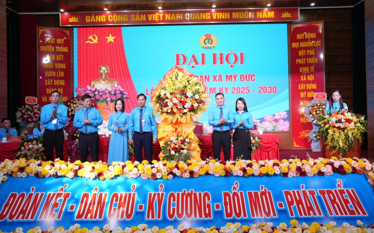 Đại hội Công đoàn xã Mỹ Đức lần thứ I: Đổi mới hoạt động, chăm lo việc làm và đời sống người lao động