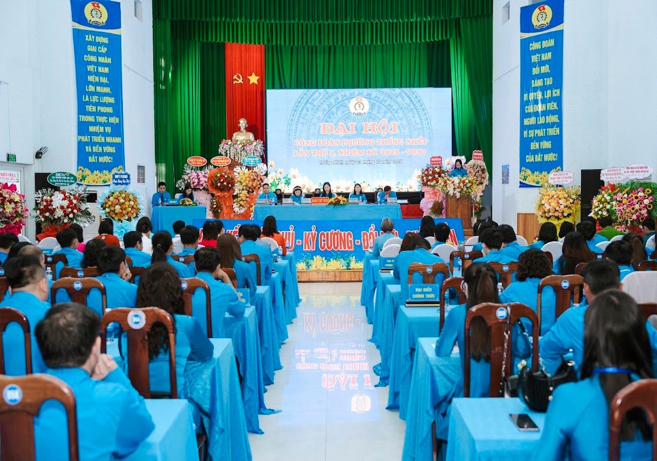 Công đoàn phường Thống Nhất (tỉnh Gia Lai) tổ chức Đại hội lần thứ I, nhiệm kỳ 2025-2030