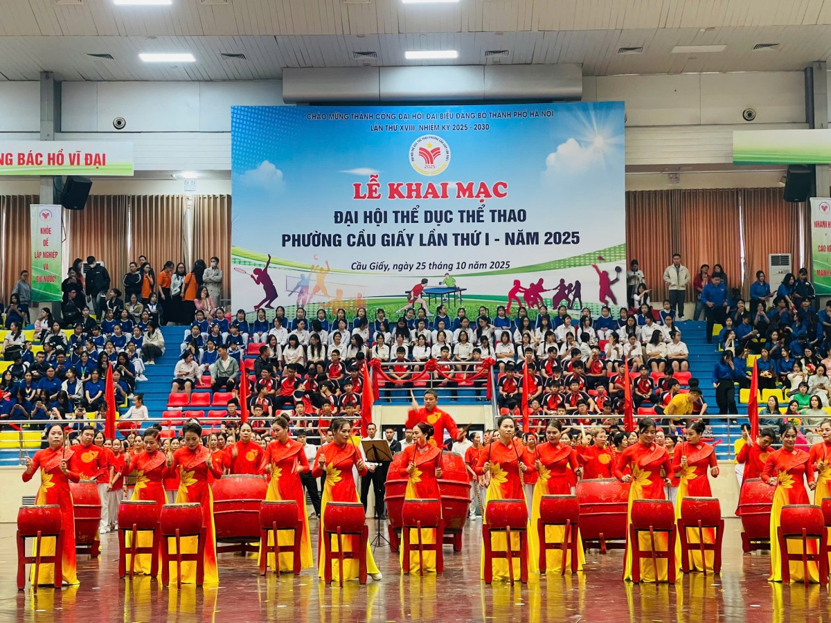 Cầu Giấy: Gần 2.000 vận động viên tham gia Đại hội Thể dục Thể thao lần thứ I năm 2025