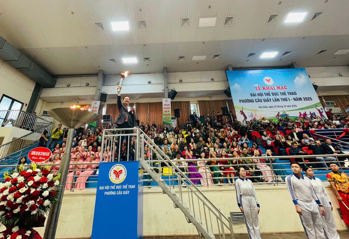 Cầu Giấy: Gần 2.000 vận động viên tham gia Đại hội Thể dục Thể thao lần thứ I năm 2025