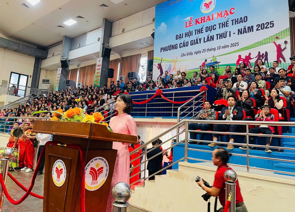 Cầu Giấy: Gần 2.000 vận động viên tham gia Đại hội Thể dục Thể thao lần thứ I năm 2025