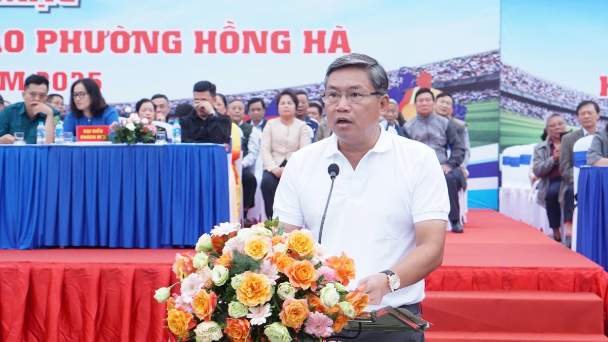 Phường Hồng Hà khai mạc Đại hội thể dục thể thao lần thứ nhất - năm 2025 Phường Hồng Hà khai mạc Đại hội thể dục thể thao lần thứ nhất - năm 2025