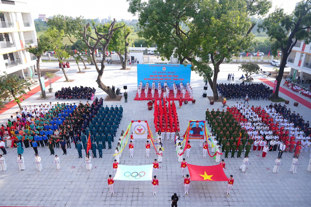 2.500 vận động viên tham gia thi đấu tại Đại hội Thể dục Thể thao xã Phù Đổng