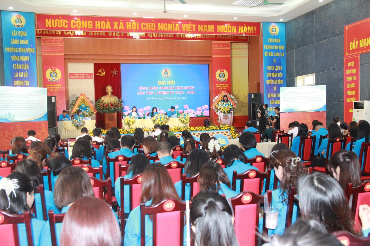 Công đoàn phường Vĩnh Hưng vững mạnh, đổi mới, sáng tạo Công đoàn phường Vĩnh Hưng vững mạnh, đổi mới, sáng tạo