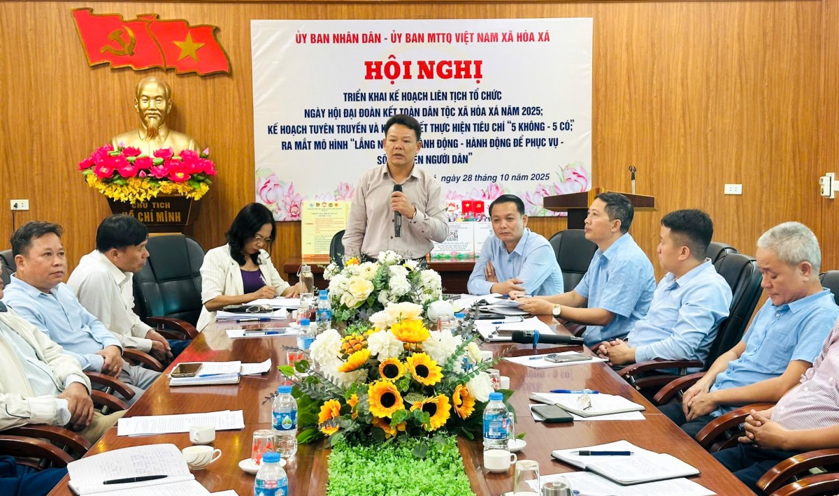 Xã Hòa Xá triển khai Ngày hội Đại đoàn kết năm 2025